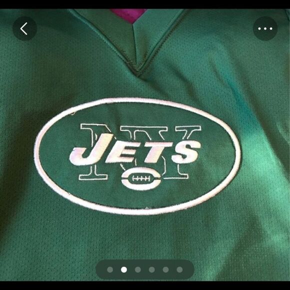 Brand new New York Jets halter mesh sleeves shirt V-neck super cute - Picture 2 of 5